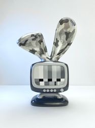 Black & White Pearl Bunny TV