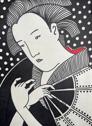 Девушка с веером