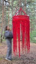 Подвесной светильник "Красный Д80"