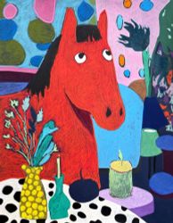 Натюрморт с красной лошадью