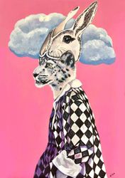 Гепард в маске кролика