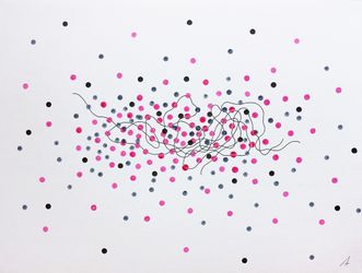 Pink & black dots 003
