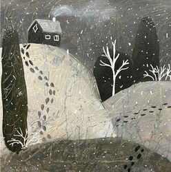 Дорога снежная до дома теплого