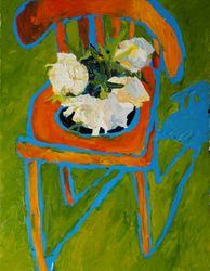 Стул и пионы