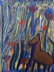 Лошадка греется на прогулке