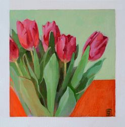 Красные тюльпаны