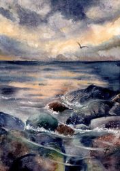 Вечерний морской пейзаж