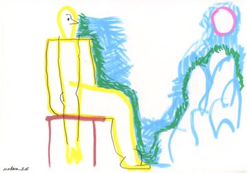 Человек смотрит на солнце