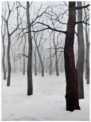 Пейзаж зимний парк