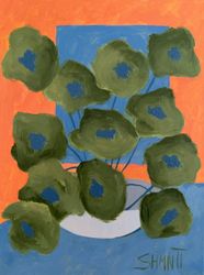 Ваза с Зелеными Маками