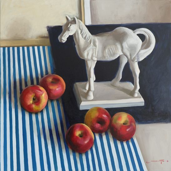 Лошадь и яблоки