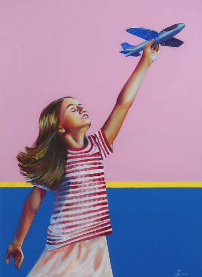 Девочка и самолет. FREEDOM