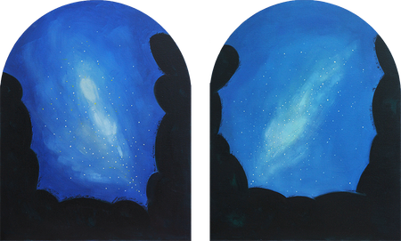 Ольга Колпакова (Картина, живопись - 
                  80 x 50 см) Небесный путь. Диптих