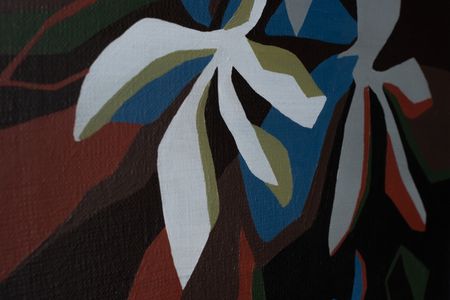 Рена Аверина (Картина, живопись - 
                  30 x 30 см) Триптих "Шеффлера" (Левая часть)