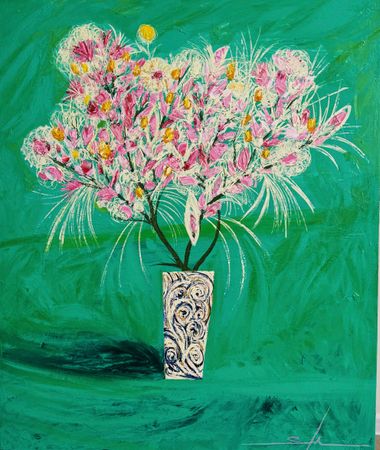 Сардор Эркинов (Картина, живопись - 
                  100 x 120 см) Цветы для тебя