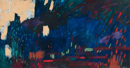 Олег Агафонов (Авторская графика - 
                  72 x 37.5 см) Рухнувшие небеса 2021