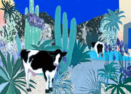 Елизавета Пугачева (Картина, живопись - 
                  140 x 100 см) Корова