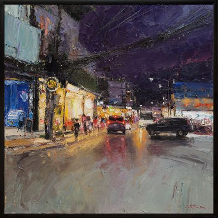 Евгений Бурцев (Картина, живопись - 
                  80 x 80 см) Вечер на Ката-Бич