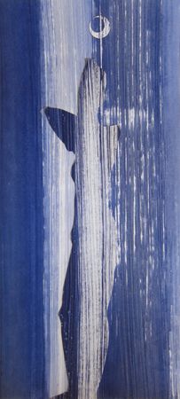 Алена Калянова (Авторская графика - 
                  26 x 53 см) No. 2 MOONFLOW (графика+NFT)