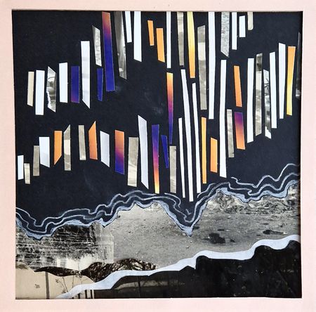 Валерия Финина (Коллаж / ассамбляж - 
                  17 x 17 см) Полярная ночь