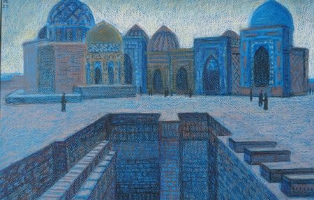 Екатерина Маланьина (Авторская графика - 
                  38 x 25 см) Геометрия вечности