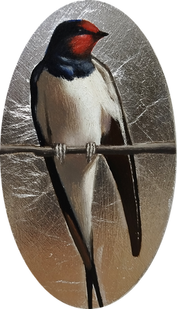 Катерина Бородавченко (Картина, живопись - 
                  8 x 14 см) Ласточка