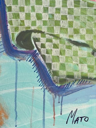 Александра Мато (Картина, живопись - 
                  100 x 100 см) Натюрморт с грушей