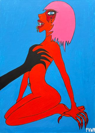 Виолетта Киселева (Картина, живопись - 
                  50 x 70 см) Luna Inferna