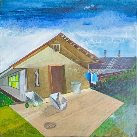 Лидия Гордеенко (Картина, живопись - 
                  40 x 40 см) Надкопанье