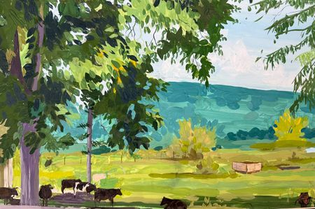 Алена Сокольникова (Авторская графика - 
                  52 x 40 см) Абхазия. Пицунда