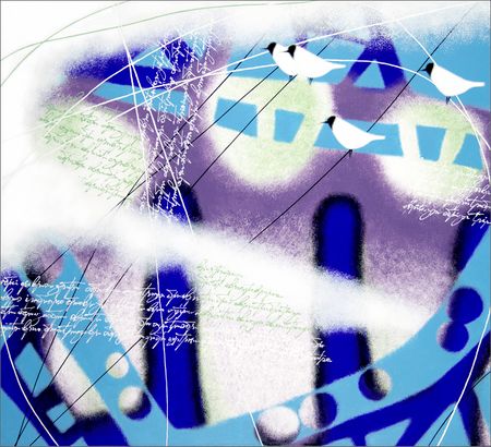 Александр Олигеров (Картина, живопись - 
                  110 x 100 см) Дым над водой