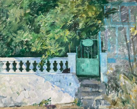 Люсинэ Туманян (Картина, живопись - 
                  50 x 40 см) Чёрный кот