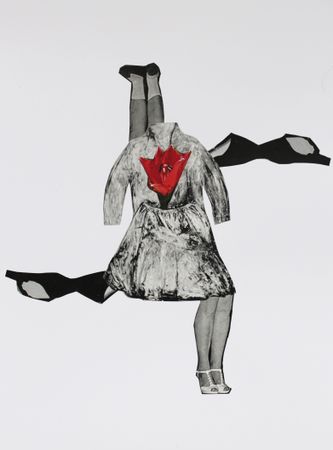 Лиля Ким (Коллаж / ассамбляж - 
                  21 x 29 см) Перелетные птицы