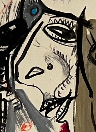 Валерия Козина (Авторская графика - 
                  35 x 46 см) A man who answers questions