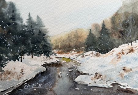 Светлана Юматова (Авторская графика - 
                  26 x 18 см) Снежная сказка