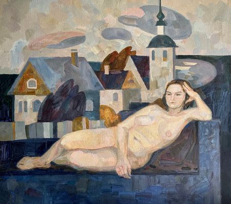 Ева Гец (Картина, живопись - 
                  90 x 80 см) Русский Ренессанс