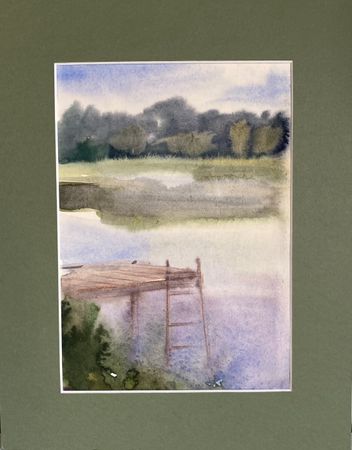 Алина Буглеева (Авторская графика - 
                  22 x 28 см) К реке