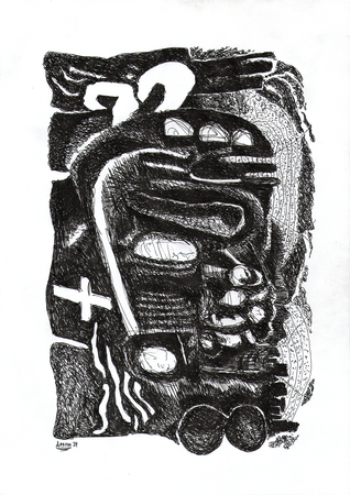 Игорь Добрун (Авторская графика - 
                  21 x 29.7 см) Сельский натюрморт