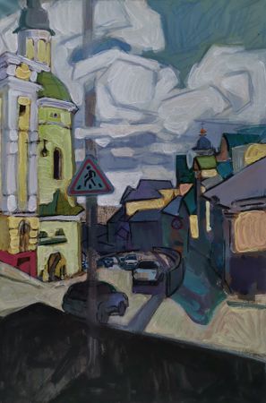Ольга Семченко (Авторская графика - 
                  40 x 60 см) Улица Большая Советская в Смоленске
