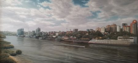 Елена Истомина (Картина, живопись - 
                  130 x 60 см) Вольный Дон