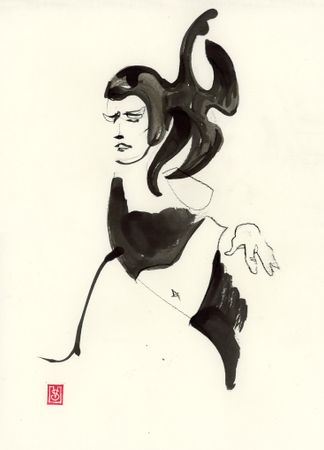 Виктория Севастьянова (Авторская графика - 
                  26 x 35 см) Бурлеск 093