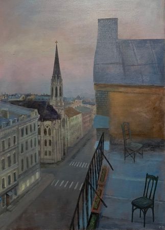 Татьяна Сергеева (Картина, живопись - 
                  50 x 70 см) Мансарда на Среднем проспекте
