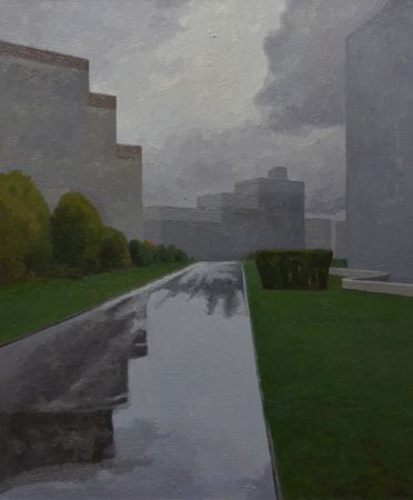 Павел Петров (Картина, живопись - 
                  50 x 60 см) Чертаново в дождливый день