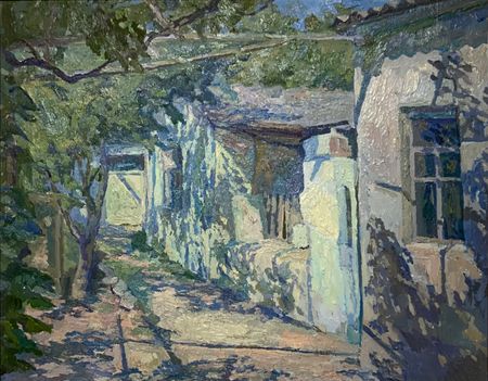 Елизавета Тульчинская (Картина, живопись - 
                  54 x 44 см) Крымский двор