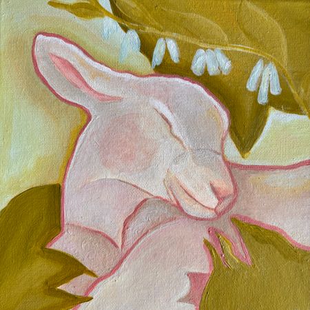 Елена Королева (Картина, живопись - 
                  20 x 20 см) Овечка