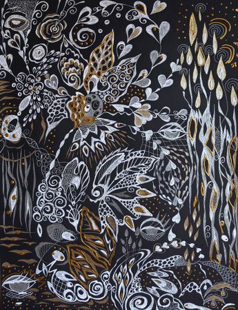 Ирина Шумская (Авторская графика - 
                  50 x 70 см) Сияние тишины