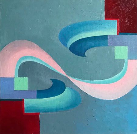 Марина Тийк (Картина, живопись - 
                  45 x 45 см) Пространство и время
