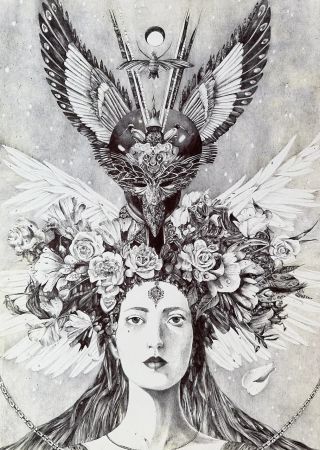 Ева Шорина (Графика цифровая (принты) - 
                  30 x 40 см) Открытка "Демиан"