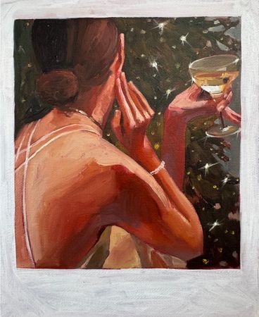 Алиса Дьякова (Картина, живопись - 
                  20 x 25 см) Всё загаданное сбудется