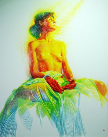 Алан Хатагты (Авторская графика - 
                  114 x 145 см) Иллюзия свободы